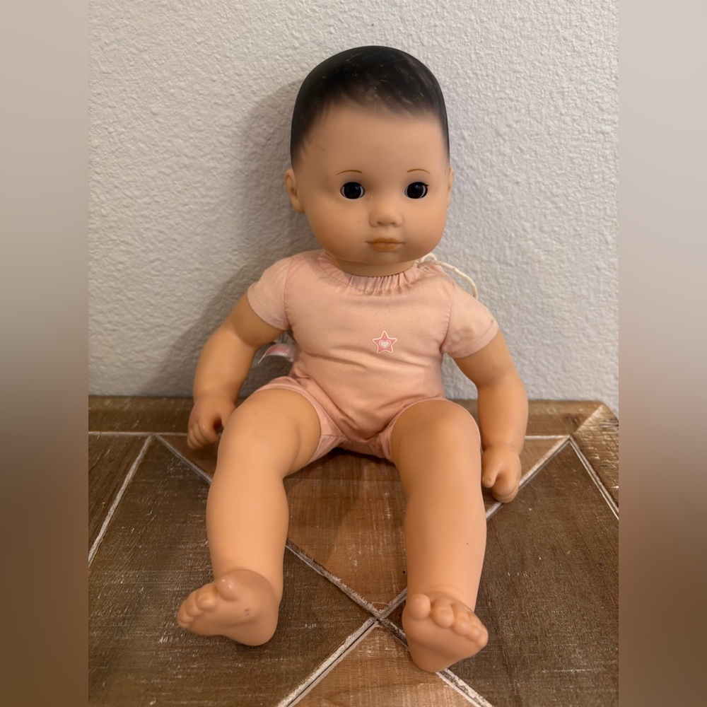 BITTY BABY DARK EYES MED SKIN BLACK HAIR NUDE DOLL 2014 PA-11392 Play Condition - Picture 2 of 12